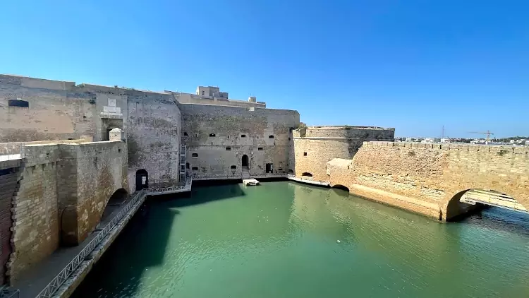 The Aragonese Castle of Brindisi at the entrance of the harbour